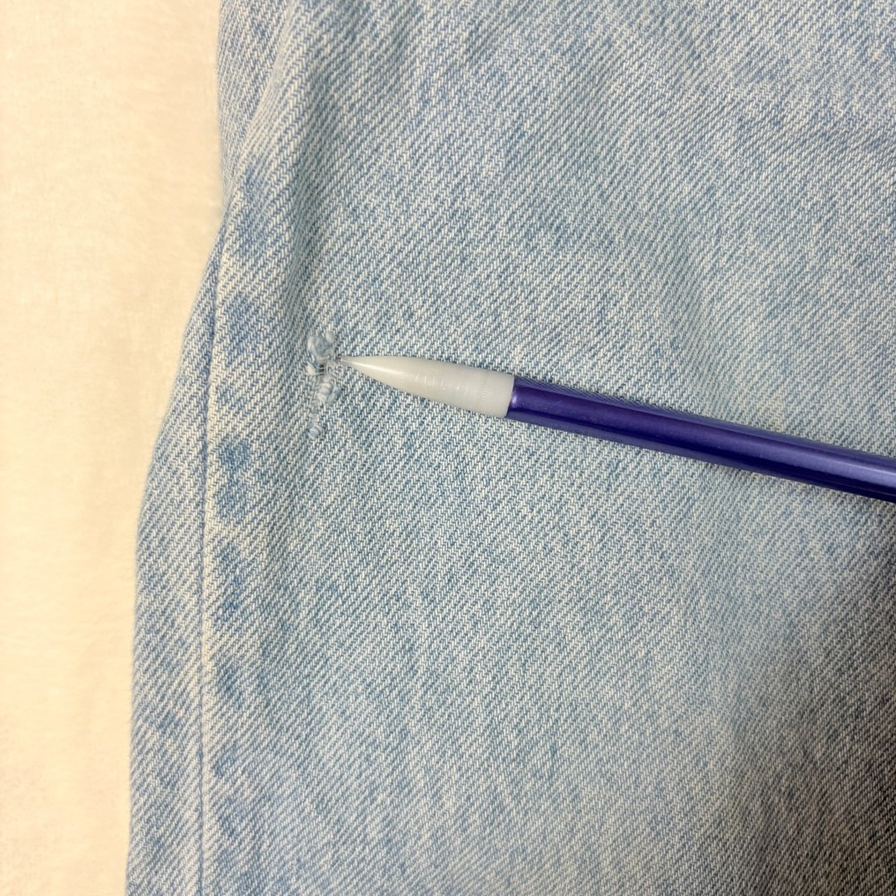 Levi's 505 Jeans Mens 38x30 Light Blue Good Vintage Orange Tab Straight Leg 90s - Picture 13 of 15